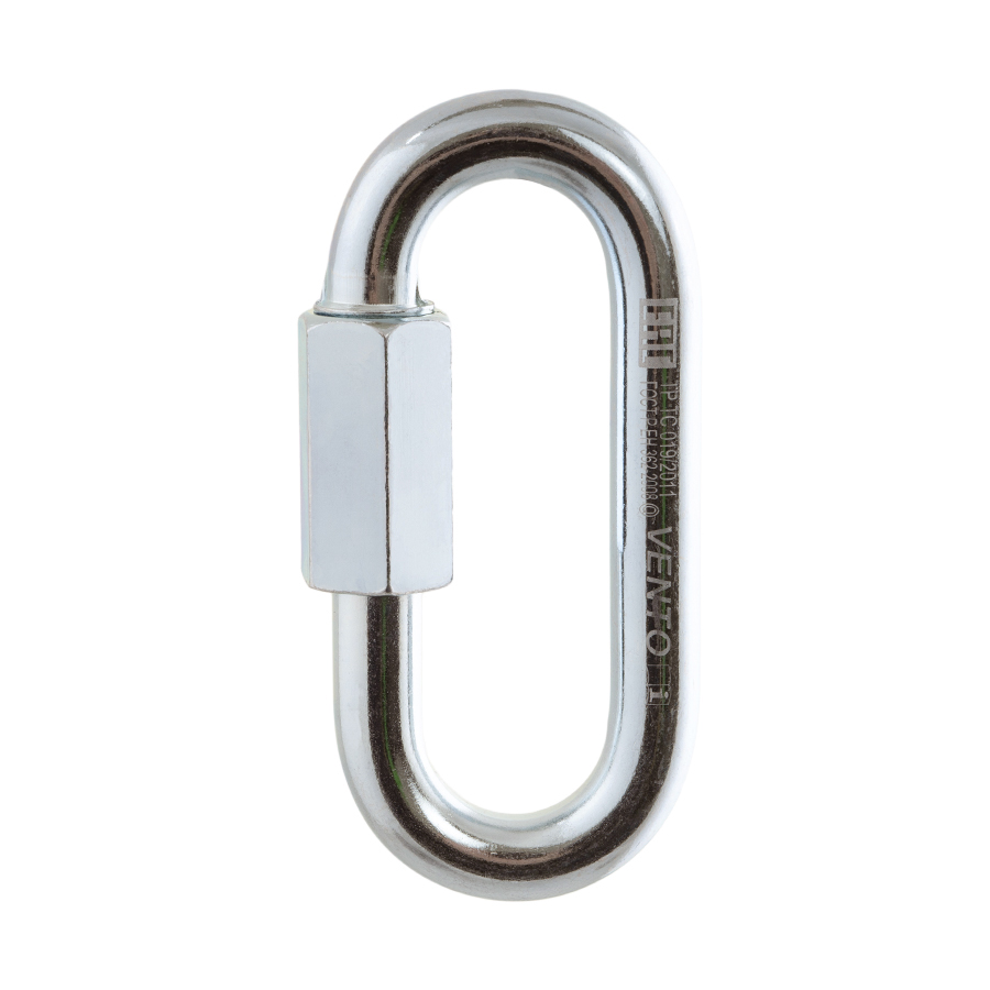 Карабин-рапид &quot;Link 10 zn&quot; стальной овальный, оцинкованный фото в интернет-магазине ОГК Опора